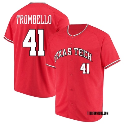 Men's Brady Trombello Texas Tech Red Raiders Replica Performance Baseball Jersey - Red