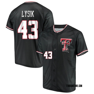 Men's Brendan Lysik Texas Tech Red Raiders Replica Performance Baseball Jersey - Black