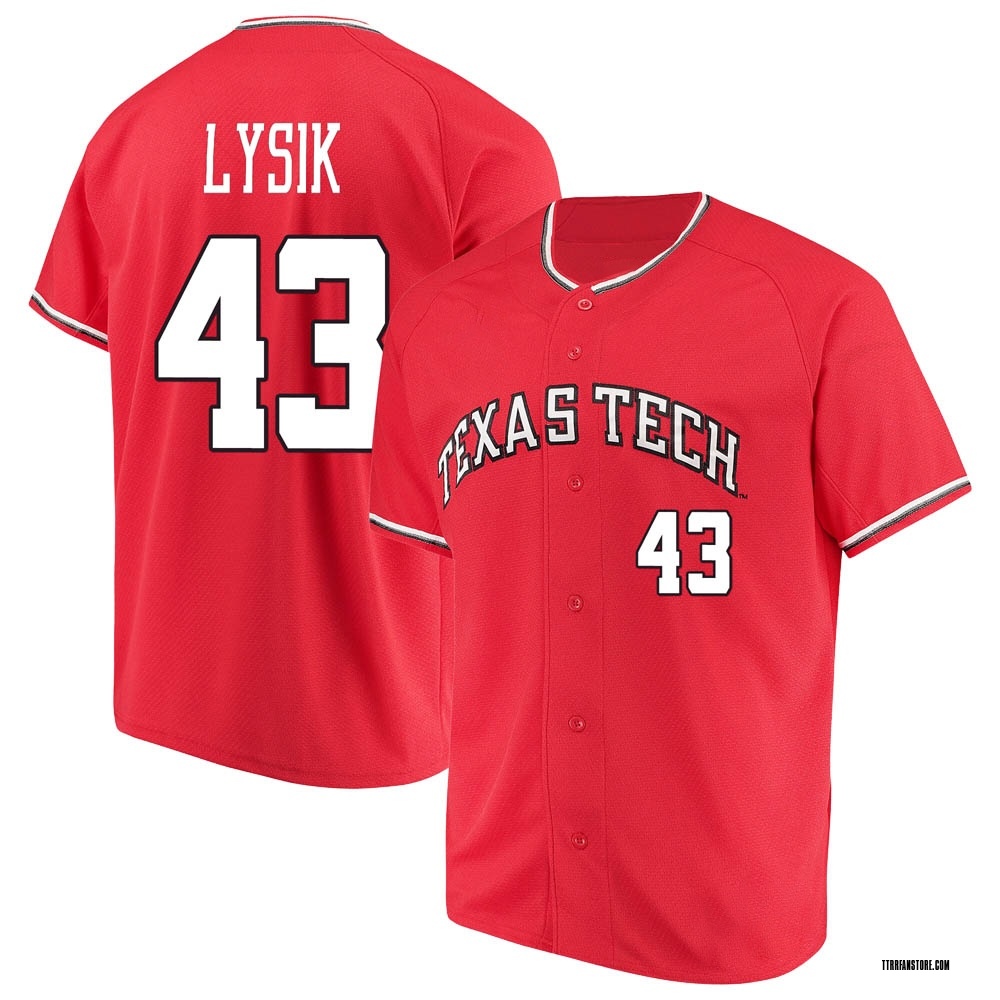 Men's Brendan Lysik Texas Tech Red Raiders Replica Performance Baseball Jersey - Red