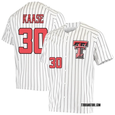 Men's Cole Kaase Texas Tech Red Raiders Replica Performance Baseball Jersey - White