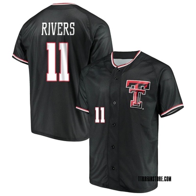 Men's Davis Rivers Texas Tech Red Raiders Replica Performance Baseball Jersey - Black