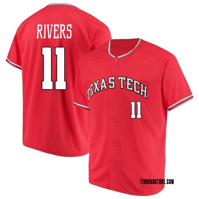 Men's Davis Rivers Texas Tech Red Raiders Replica Performance Baseball Jersey - Red