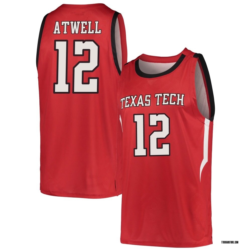 Men's Donovan Atwell Texas Tech Red Raiders Replica Basketball Jersey - Red