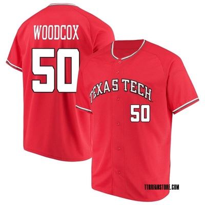 Men's Drew Woodcox Texas Tech Red Raiders Replica Performance Baseball Jersey - Red