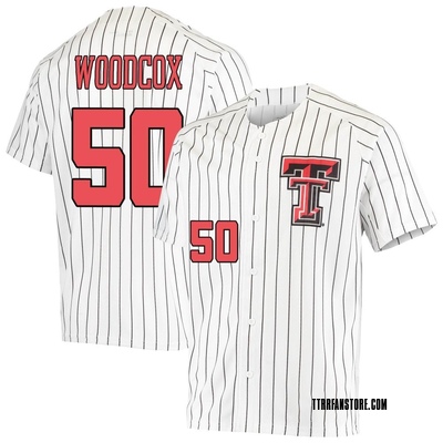Men's Drew Woodcox Texas Tech Red Raiders Replica Performance Baseball Jersey - White