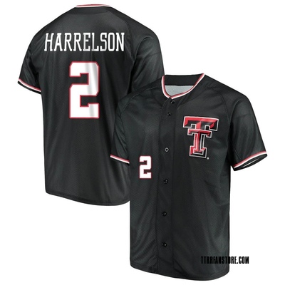 Men's Gage Harrelson Texas Tech Red Raiders Replica Performance Baseball Jersey - Black