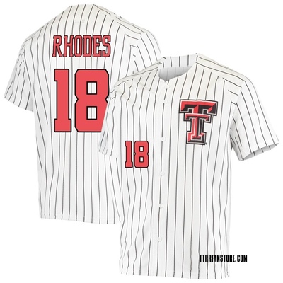Men's Isaiah Rhodes Texas Tech Red Raiders Replica Performance Baseball Jersey - White