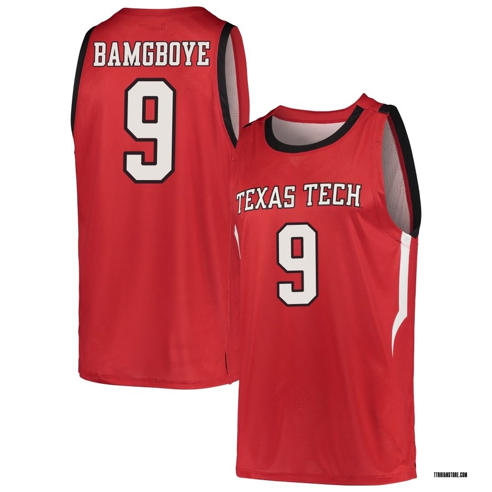 Men's Luke Bamgboye Texas Tech Red Raiders Replica Basketball Jersey - Red