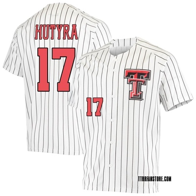 Men's Parker Hutyra Texas Tech Red Raiders Replica Performance Baseball Jersey - White