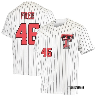 Men's Ryan Free Texas Tech Red Raiders Replica Performance Baseball Jersey - White