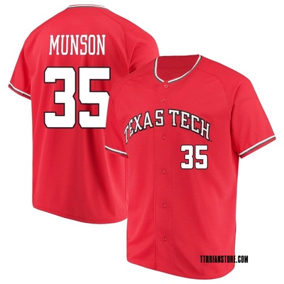 Men's Solen Munson Texas Tech Red Raiders Replica Performance Baseball Jersey - Red
