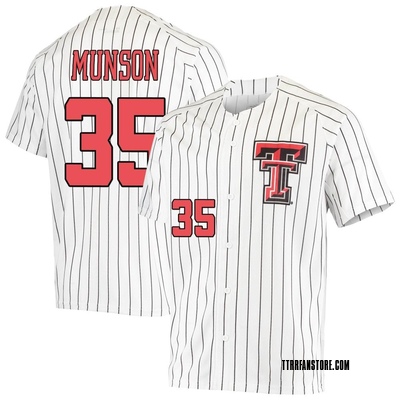 Men's Solen Munson Texas Tech Red Raiders Replica Performance Baseball Jersey - White