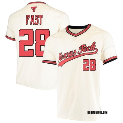 Men's Taber Fast Texas Tech Red Raiders Replica Throwback Baseball Jersey - Cream