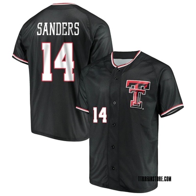 Men's Travis Sanders Texas Tech Red Raiders Replica Performance Baseball Jersey - Black