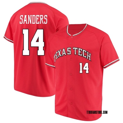 Men's Travis Sanders Texas Tech Red Raiders Replica Performance Baseball Jersey - Red