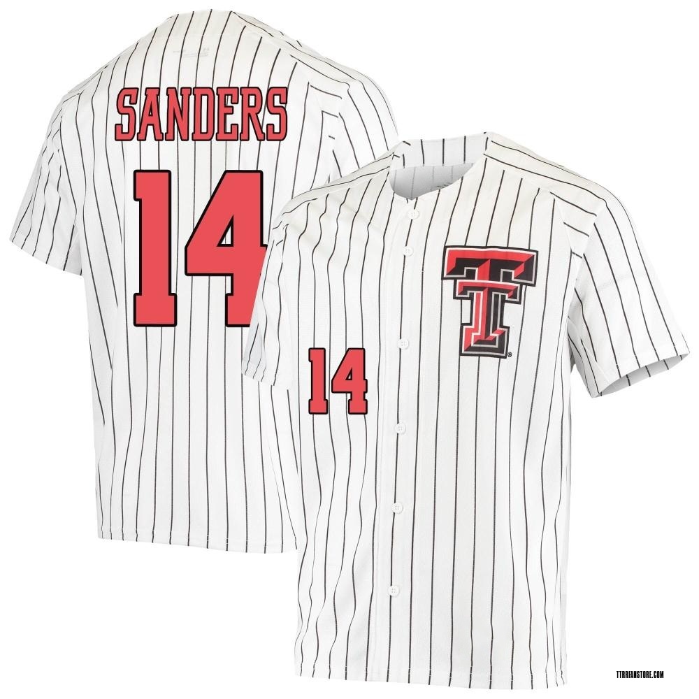 Men's Travis Sanders Texas Tech Red Raiders Replica Performance Baseball Jersey - White