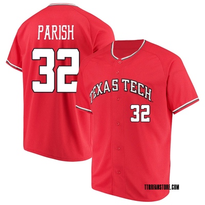 Men's Trendan Parish Texas Tech Red Raiders Replica Performance Baseball Jersey - Red