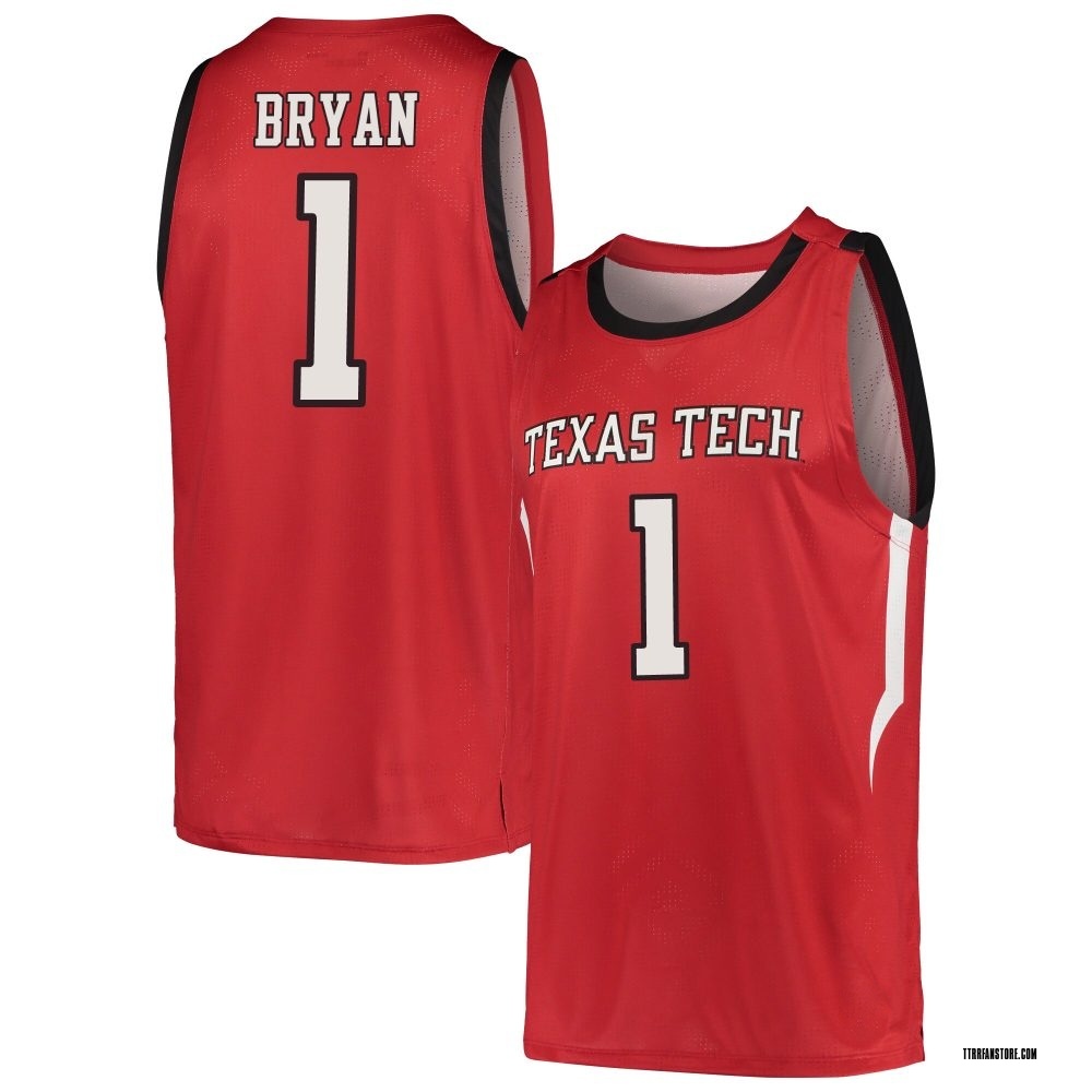 Men's Tyeree Bryan Texas Tech Red Raiders Replica Basketball Jersey - Red