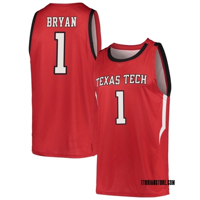 Men's Tyeree Bryan Texas Tech Red Raiders Replica Basketball Jersey - Red