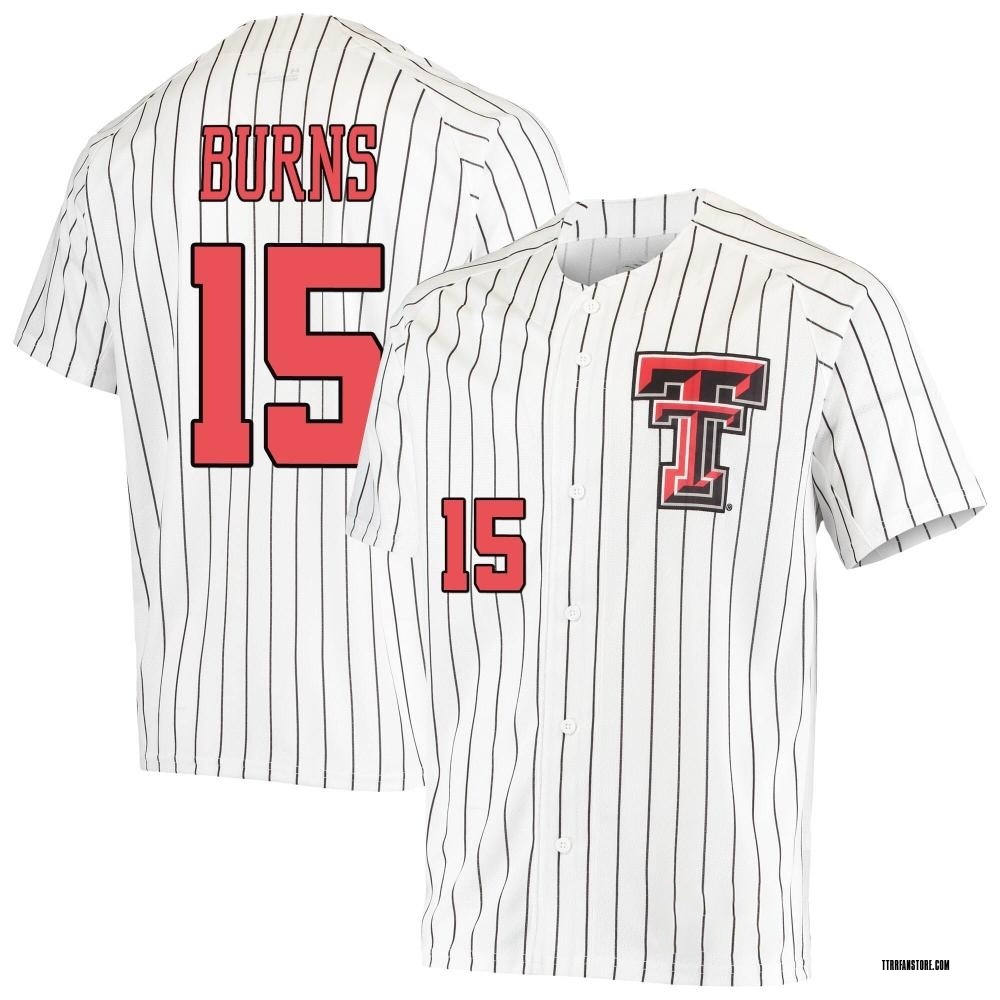 Men's Will Burns Texas Tech Red Raiders Replica Performance Baseball Jersey - White