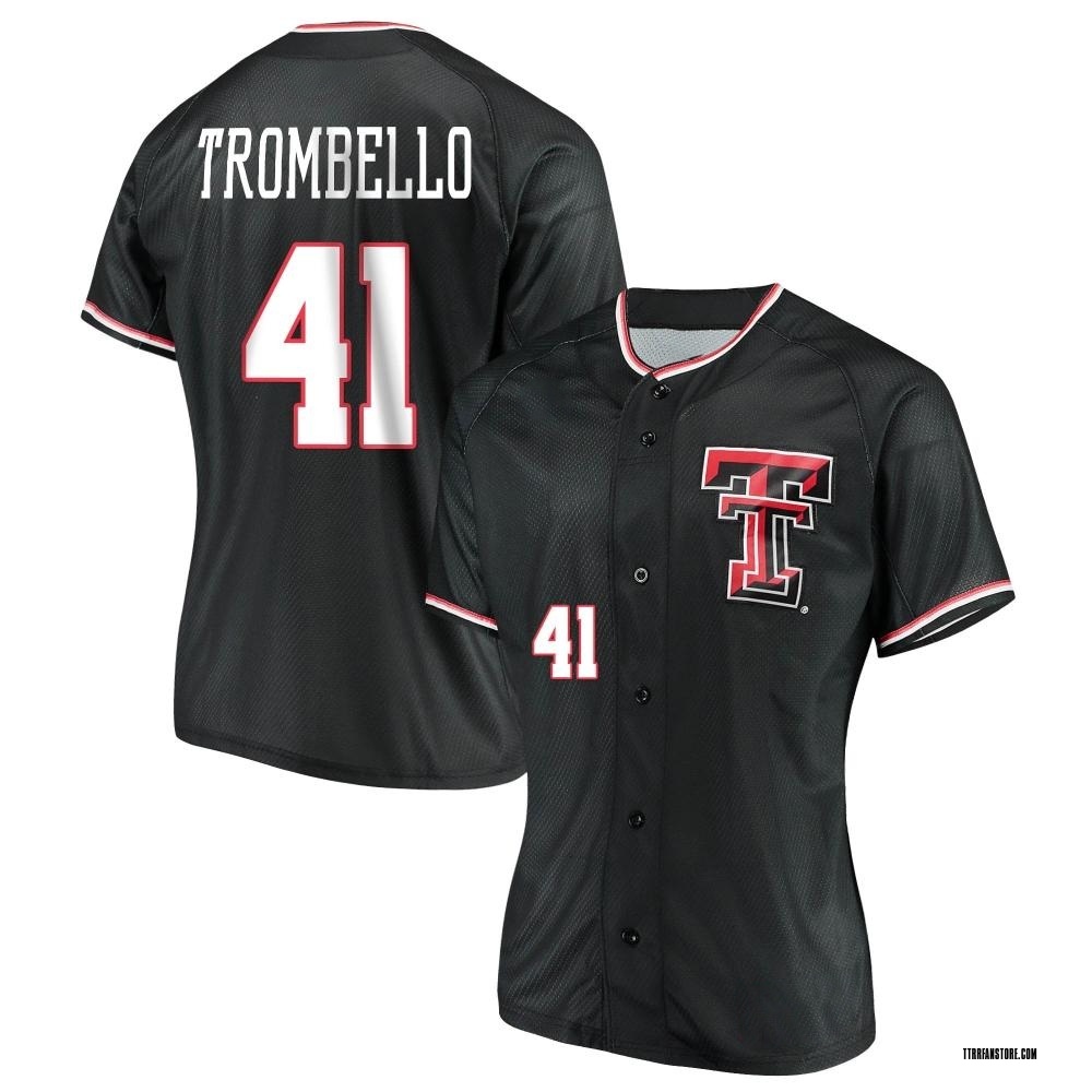 Women's Brady Trombello Texas Tech Red Raiders Replica Performance Baseball Jersey - Black