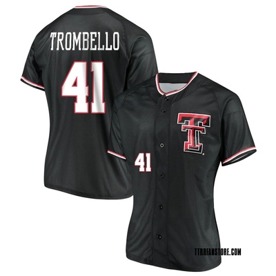 Women's Brady Trombello Texas Tech Red Raiders Replica Performance Baseball Jersey - Black