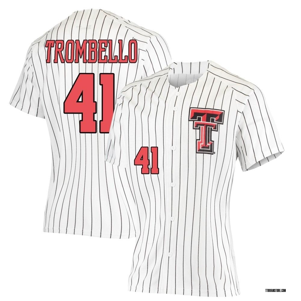 Women's Brady Trombello Texas Tech Red Raiders Replica Performance Baseball Jersey - White