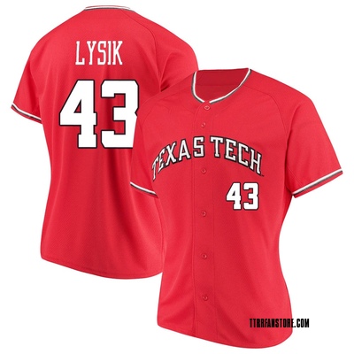 Women's Brendan Lysik Texas Tech Red Raiders Replica Performance Baseball Jersey - Red