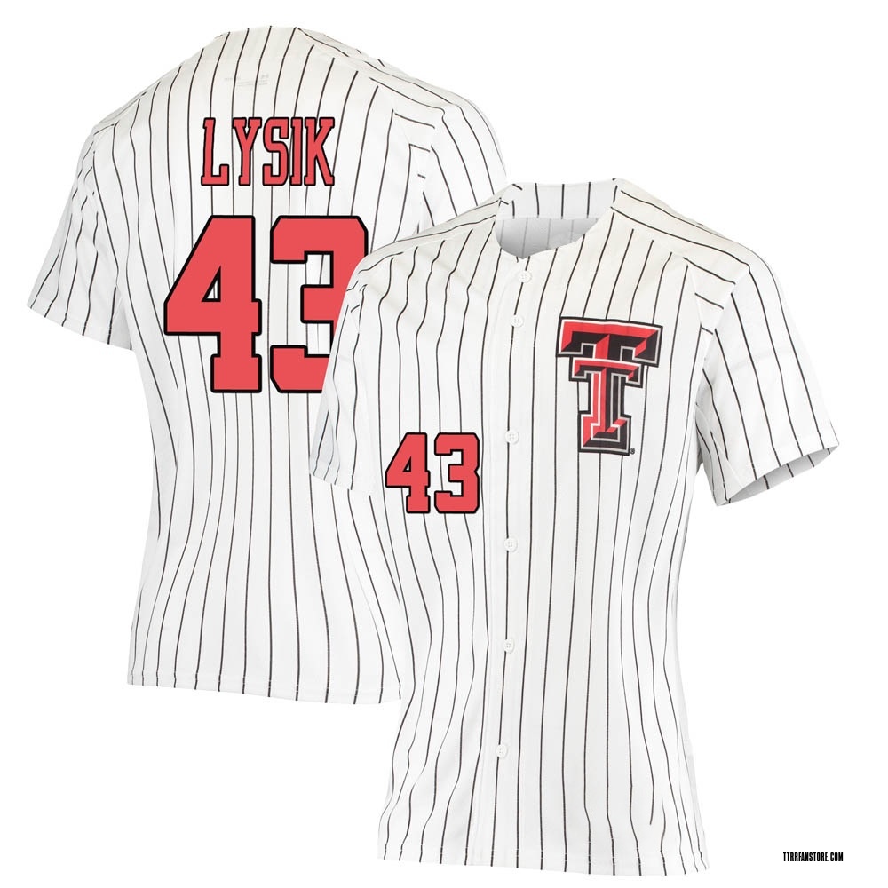 Women's Brendan Lysik Texas Tech Red Raiders Replica Performance Baseball Jersey - White