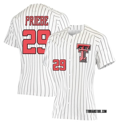 Women's Carson Priebe Texas Tech Red Raiders Replica Performance Baseball Jersey - White