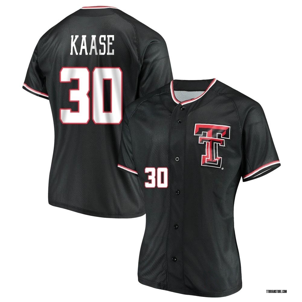 Women's Cole Kaase Texas Tech Red Raiders Replica Performance Baseball Jersey - Black