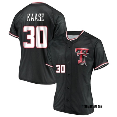 Women's Cole Kaase Texas Tech Red Raiders Replica Performance Baseball Jersey - Black