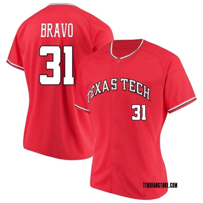 Women's Damian Bravo Texas Tech Red Raiders Replica Performance Baseball Jersey - Red