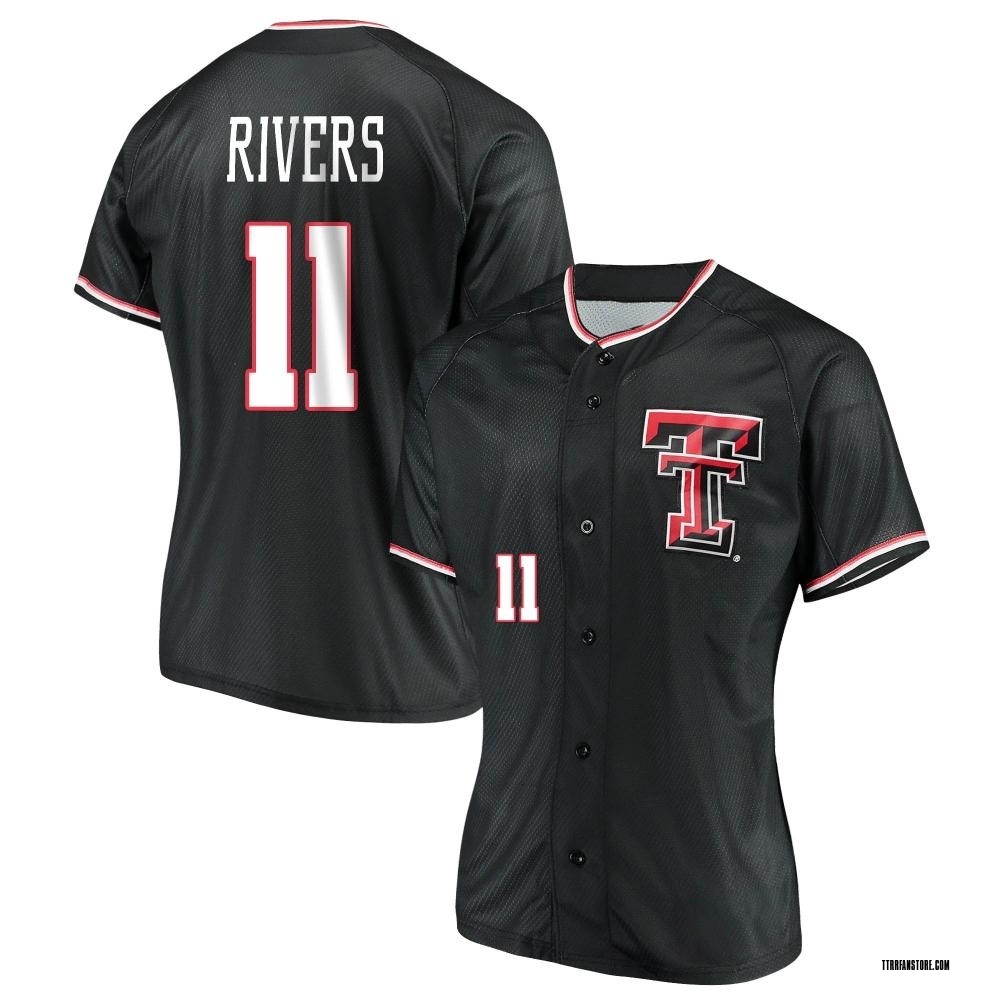 Women's Davis Rivers Texas Tech Red Raiders Replica Performance Baseball Jersey - Black