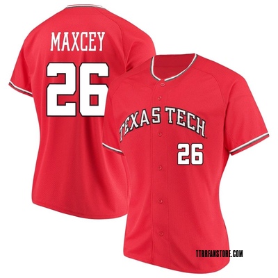 Women's Dylan Maxcey Texas Tech Red Raiders Replica Performance Baseball Jersey - Red