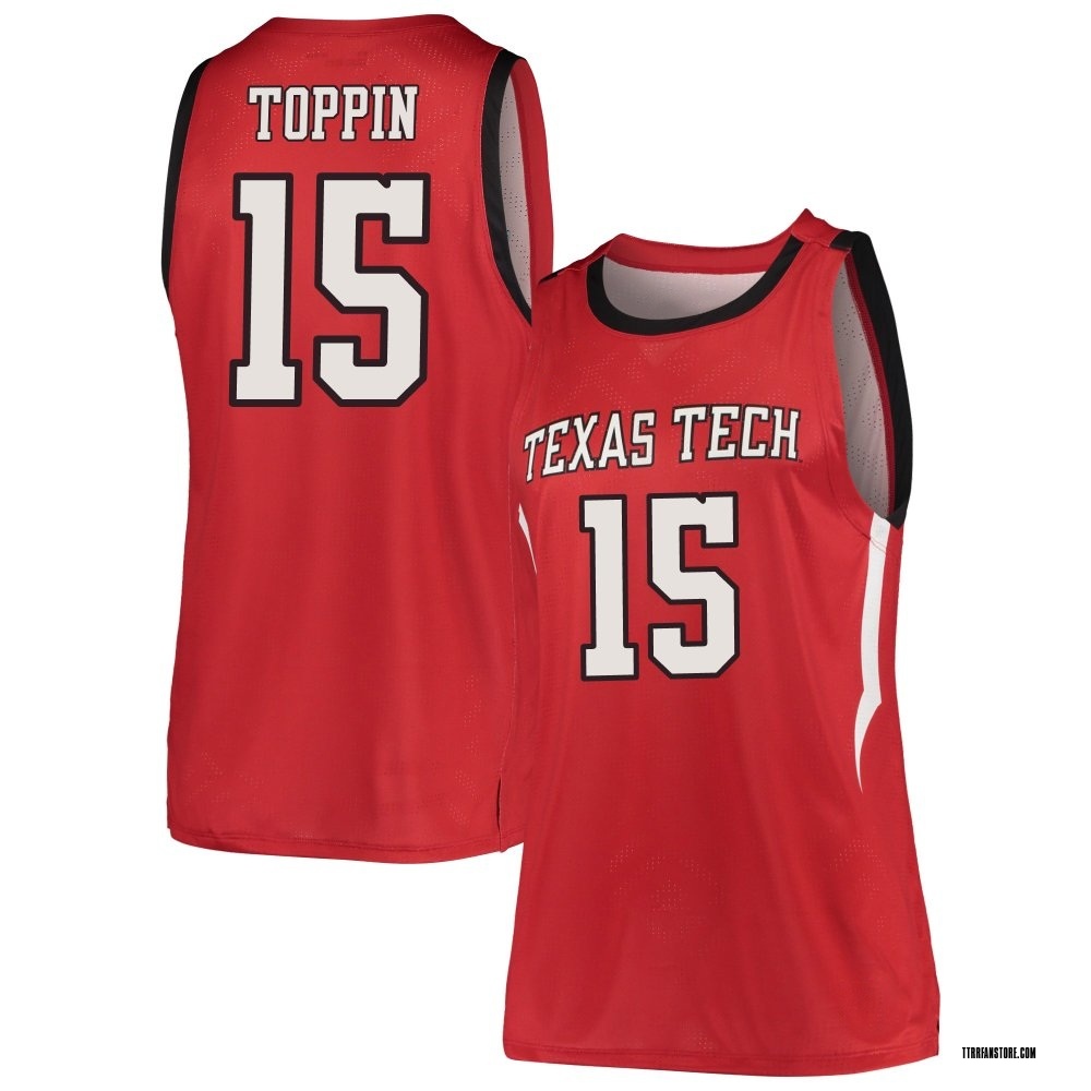Women's JT Toppin Texas Tech Red Raiders Replica Basketball Jersey - Red
