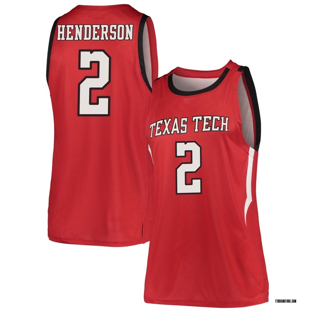 Women's Jazz Henderson Texas Tech Red Raiders Replica Basketball Jersey - Red