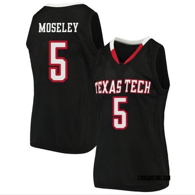 Women's Josiah Moseley Texas Tech Red Raiders Replica Original Retro Brand Basketball Jersey - Black