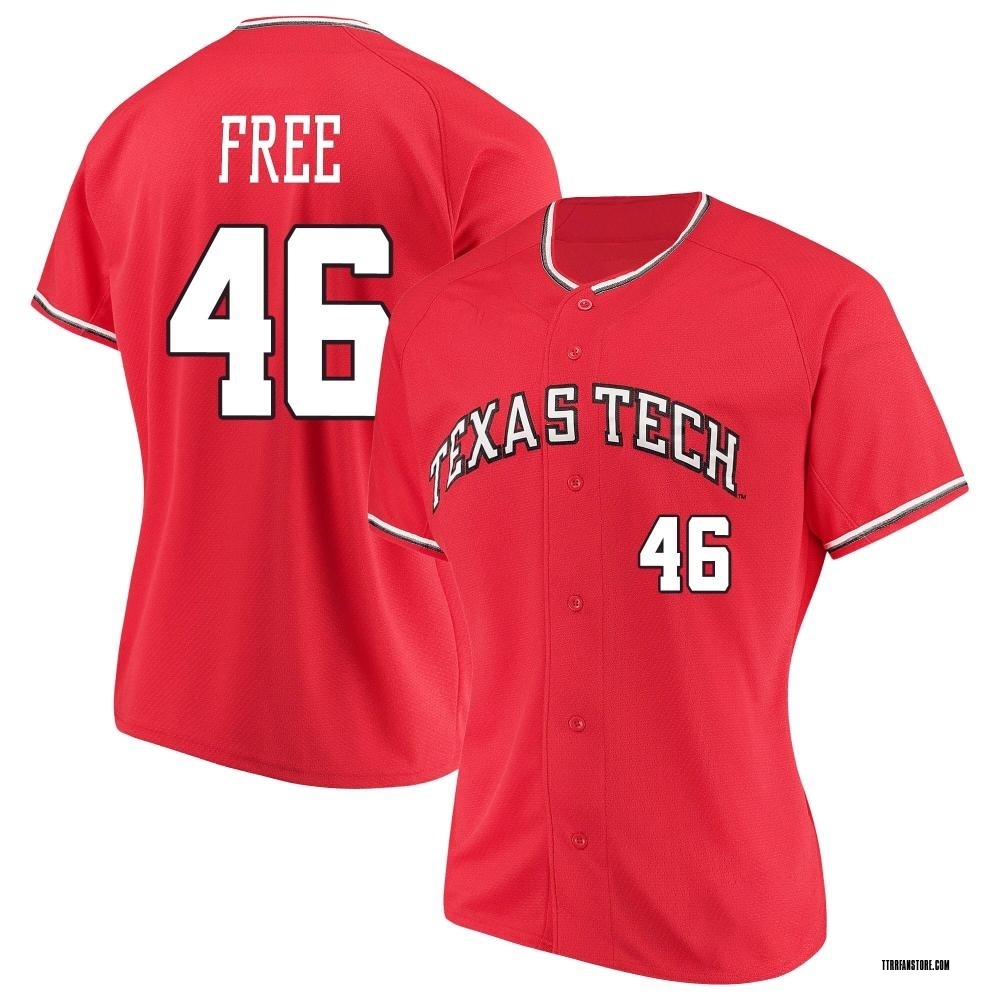 Women's Ryan Free Texas Tech Red Raiders Replica Performance Baseball Jersey - Red