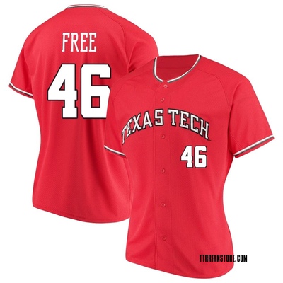 Women's Ryan Free Texas Tech Red Raiders Replica Performance Baseball Jersey - Red