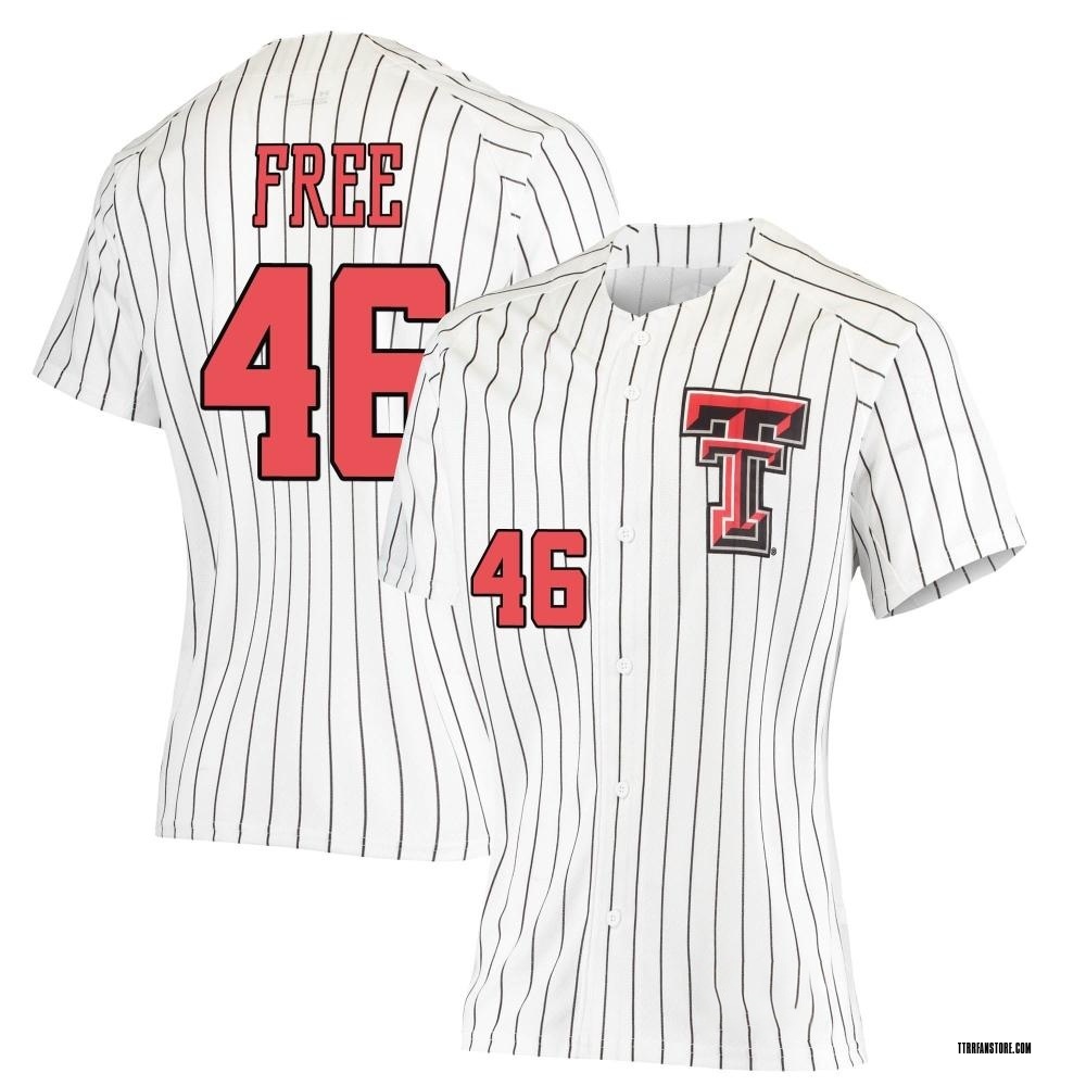 Women's Ryan Free Texas Tech Red Raiders Replica Performance Baseball Jersey - White
