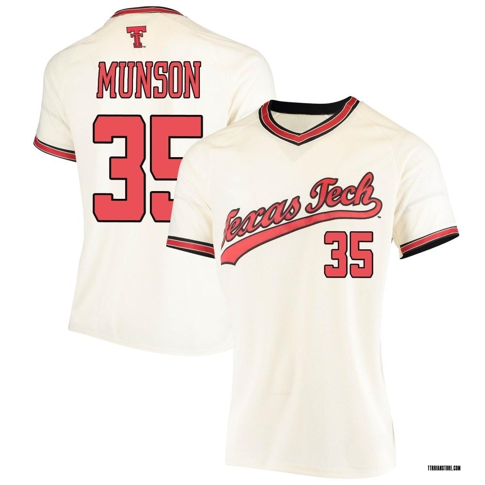 Women's Solen Munson Texas Tech Red Raiders Replica Throwback Baseball Jersey - Cream
