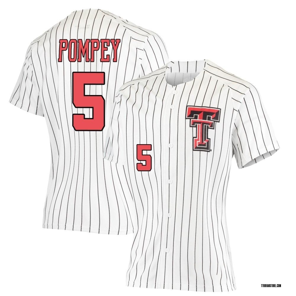 Women's TJ Pompey Texas Tech Red Raiders Replica Performance Baseball Jersey - White