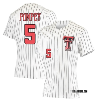 Women's TJ Pompey Texas Tech Red Raiders Replica Performance Baseball Jersey - White