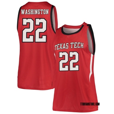 Women's Warren Washington Texas Tech Red Raiders Replica Basketball Jersey - Red