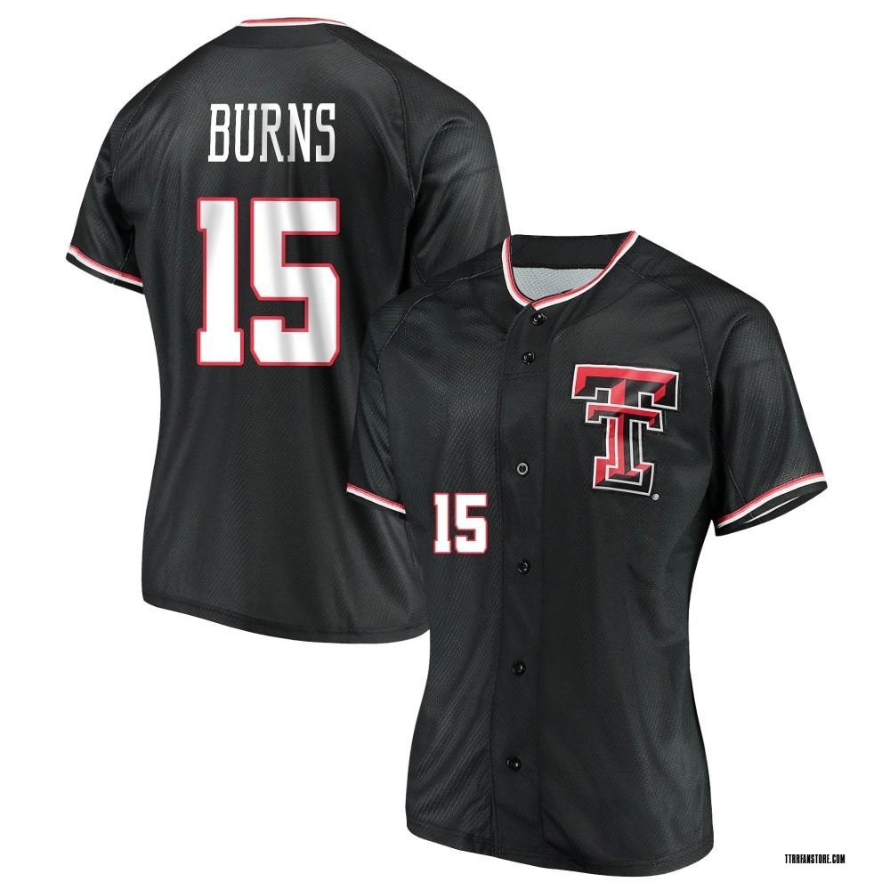 Women's Will Burns Texas Tech Red Raiders Replica Performance Baseball Jersey - Black