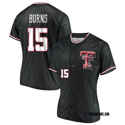Women's Will Burns Texas Tech Red Raiders Replica Performance Baseball Jersey - Black