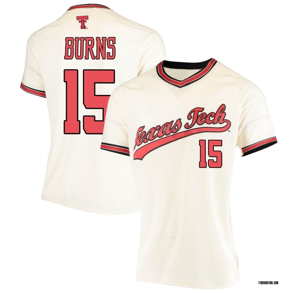 Women's Will Burns Texas Tech Red Raiders Replica Throwback Baseball Jersey - Cream