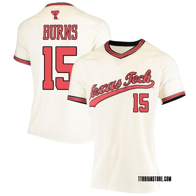 Women's Will Burns Texas Tech Red Raiders Replica Throwback Baseball Jersey - Cream