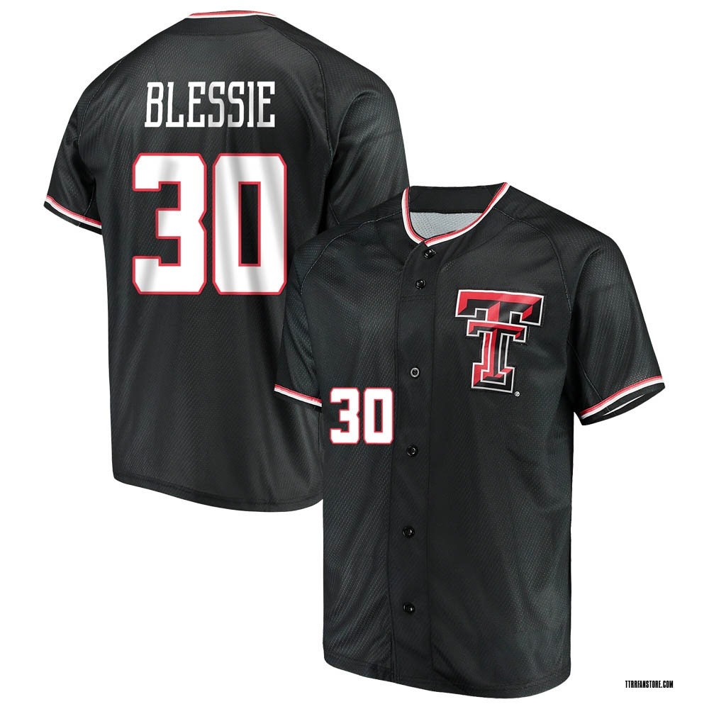 Youth Bo Blessie Texas Tech Red Raiders Replica Performance Baseball Jersey - Black